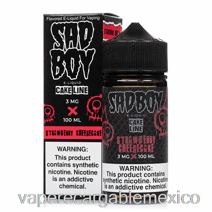 Vape Recargable Cheesecake De Fresa - Sadboy - 100ml 6mg